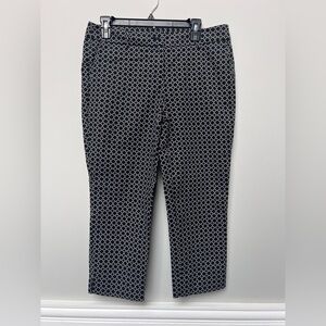 Black and White Geometric Dress Pants